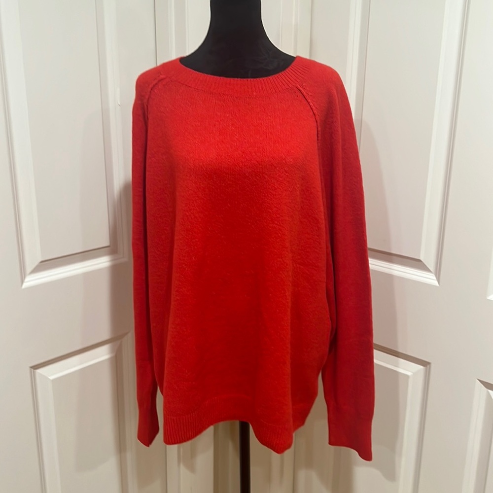 Woman’s, XL, red, loose fitting sweater by Sonoma. Like new!